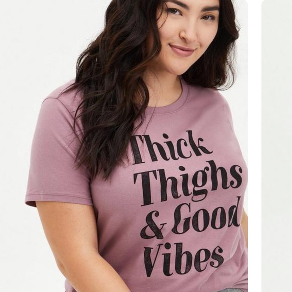 Thick thighs and good vibes slim fit tee